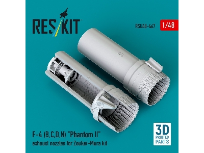 F-4 (B, C, D, N) 'phantom Ii' Exhaust Nozzles For Zoukei-mura Kit (3d Printed) - zdjęcie 1