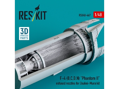 F-4 (B, C, D, N) 'phantom Ii' Exhaust Nozzles For Zoukei-mura Kit (3d Printed) - zdjęcie 3
