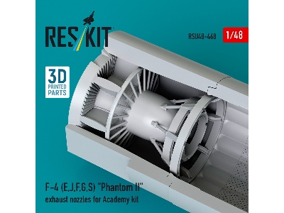 F-4 (E, J, F, G, S) 'phantom Ii' Exhaust Nozzles For Academy Kit (3d Printed) - zdjęcie 1
