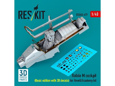 Rafale M Cockpit (Basic Edition With 3d Decals) For Revell/Academy Kit (3d Printed) - zdjęcie 1