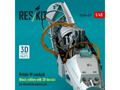 Rafale M Cockpit (Basic Edition With 3d Decals) For Revell/Academy Kit (3d Printed) - zdjęcie 2