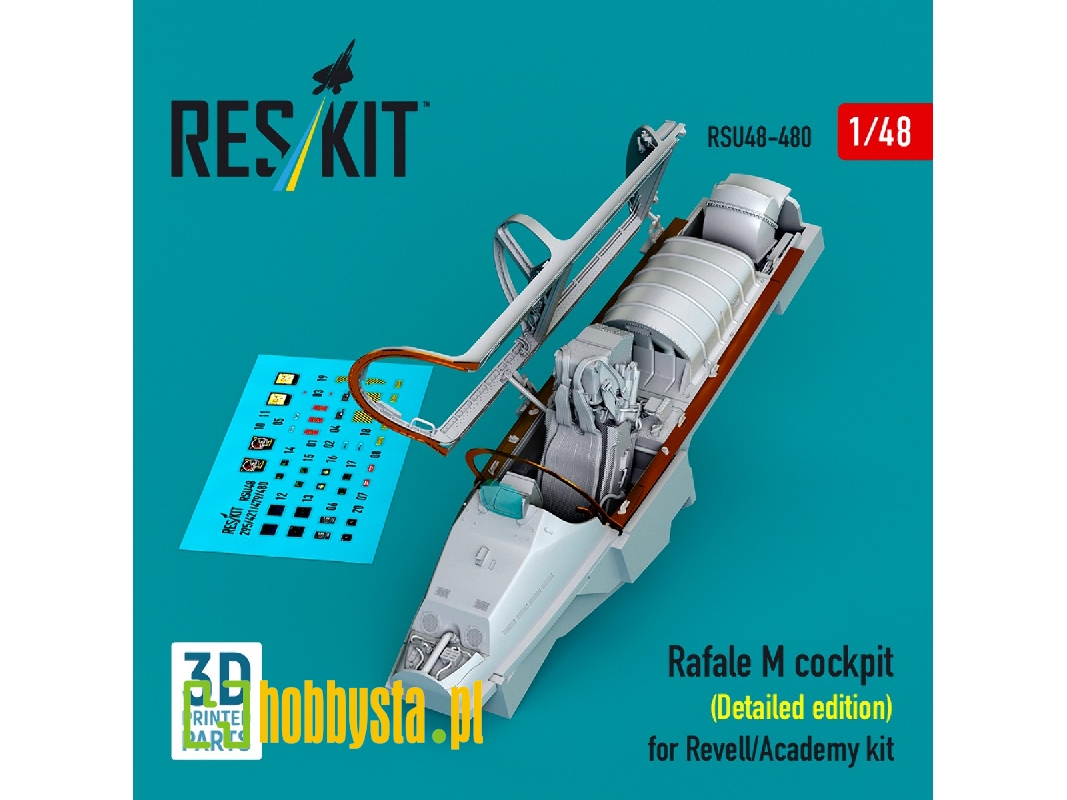 Rafale M Cockpit (Detailed Edition) For Revell/Academy Kit (3d Printed) - zdjęcie 1 Rafale M Cockpit (Detailed Edition) For Revell/Academy Kit (3d Printed) - zdjęcie 1
