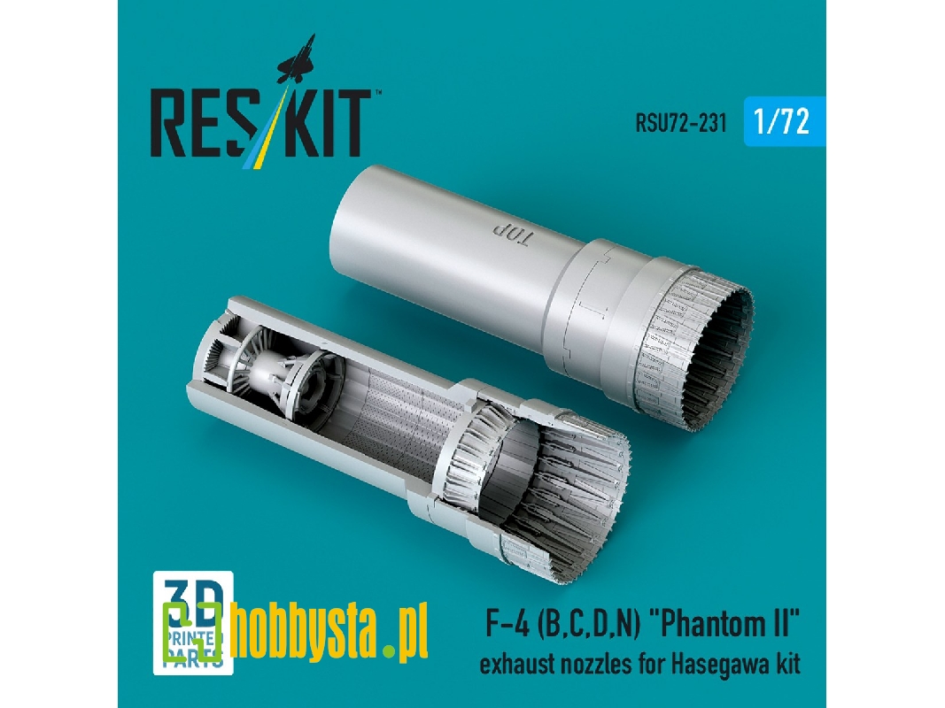 F-4 (B, C, D, N) 'phantom Ii' Exhaust Nozzles For Hasegawa Kit (3d Printed) - zdjęcie 1 F-4 (B, C, D, N) 'phantom Ii' Exhaust Nozzles For Hasegawa Kit (3d Printed) - zdjęcie 1