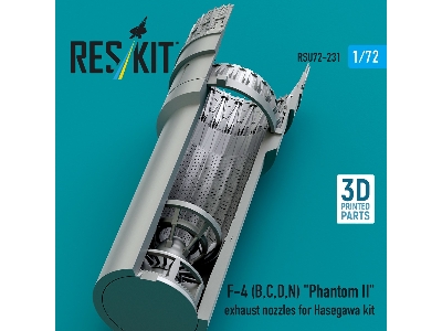 F-4 (B, C, D, N) 'phantom Ii' Exhaust Nozzles For Hasegawa Kit (3d Printed) - zdjęcie 3