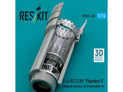 F-4 (B, C, D, N) 'phantom Ii' Exhaust Nozzles For Finemolds Kit (3d Printed) - zdjęcie 3