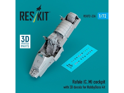 Rafale (C, M) Cockpit With 3d Decals For Hobbyboss Kit (3d Printed) - zdjęcie 1