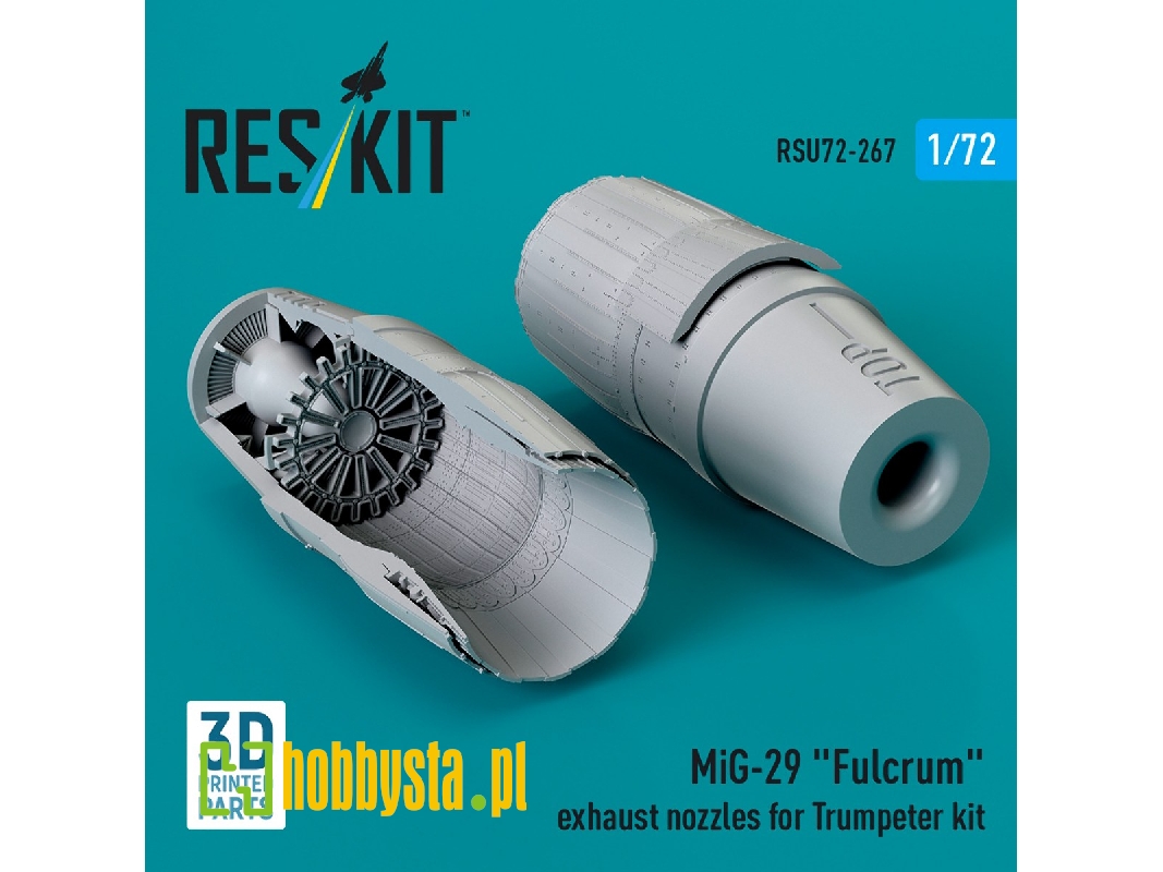 Mig-29 'fulcrum' Exhaust Nozzles For Trumpeter Kit (3d Printed) - zdjęcie 1 Mig-29 'fulcrum' Exhaust Nozzles For Trumpeter Kit (3d Printed) - zdjęcie 1