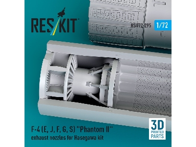 F-4 (E, J, F, G, S) 'phantom Ii' Exhaust Nozzles For Hasegawa Kit (3d Printed) - zdjęcie 3