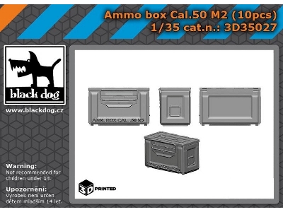 Ammo Box Cal.50 M2 (10 Pcs / 3d-printed) - zdjęcie 1