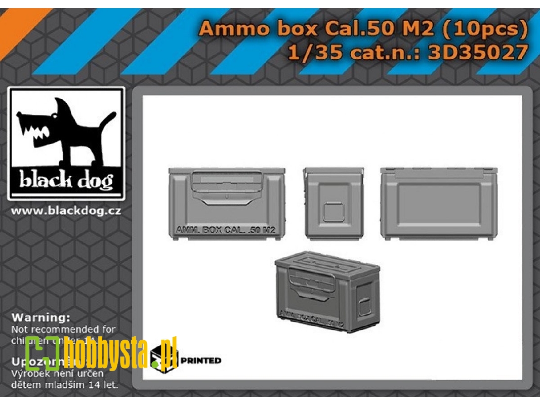 Ammo Box Cal.50 M2 (10 Pcs / 3d-printed) - zdjęcie 1 Ammo Box Cal.50 M2 (10 Pcs / 3d-printed) - zdjęcie 1