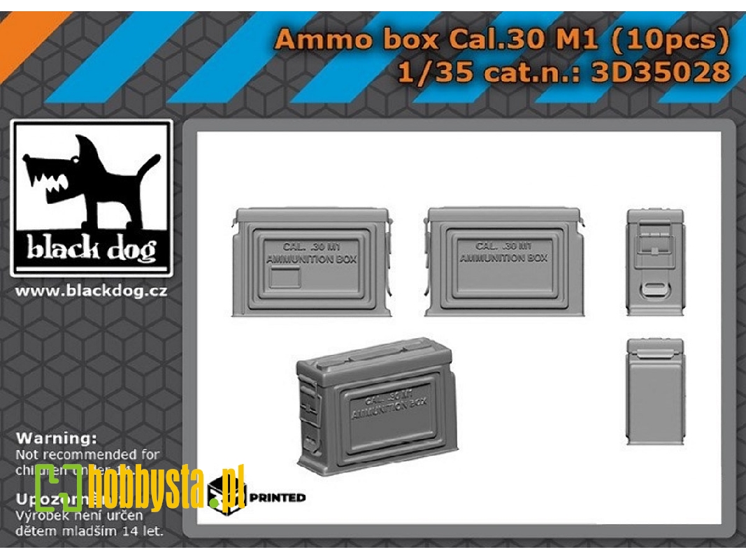 Ammo Box Cal.30 M1 (10 Pcs / 3d-printed) - zdjęcie 1 Ammo Box Cal.30 M1 (10 Pcs / 3d-printed) - zdjęcie 1