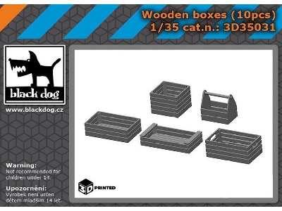 Wooden Boxes (10 Pcs / 3d-printed) - zdjęcie 1