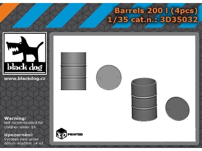 Barrels 200 L (4 Pcs / 3d-printed) - zdjęcie 1