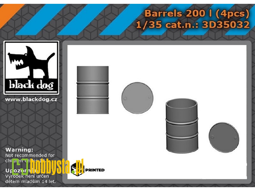 Barrels 200 L (4 Pcs / 3d-printed) - zdjęcie 1 Barrels 200 L (4 Pcs / 3d-printed) - zdjęcie 1