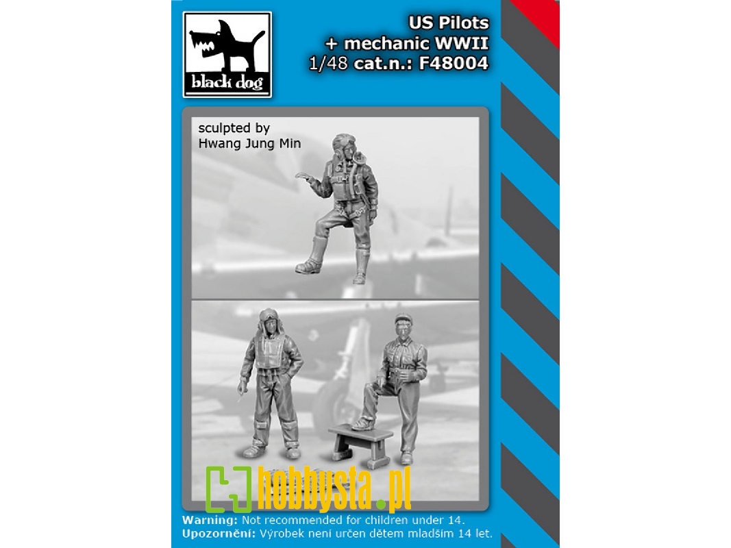 Us Pilots + Mechanic Wwii - zdjęcie 1 Us Pilots + Mechanic Wwii - zdjęcie 1