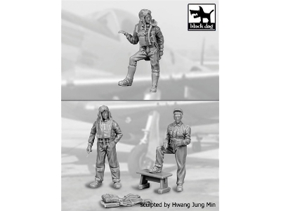 Us Pilots + Mechanic Wwii - zdjęcie 2