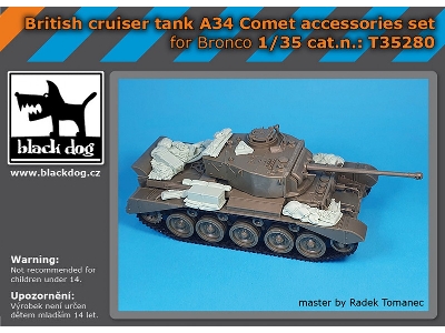 British Cruiser Tank A34 Comet Accessories Set (For Bronco) - zdjęcie 1