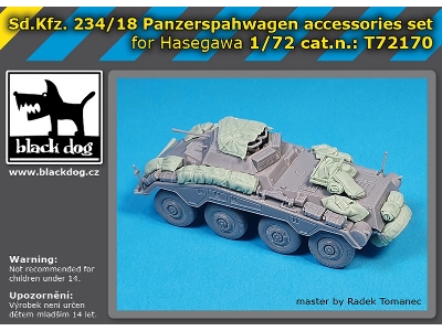 Sd.Kfz. 234/18 Panzerspahwagen Accessories Set (For Hasegawa) - zdjęcie 1