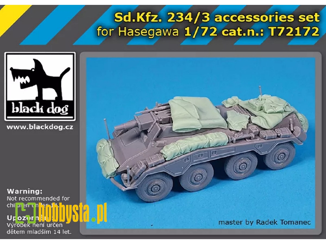 Sd.Kfz. 234/3 - Accessories Set (For Hasegawa Kits) - zdjęcie 1 Sd.Kfz. 234/3 - Accessories Set (For Hasegawa Kits) - zdjęcie 1