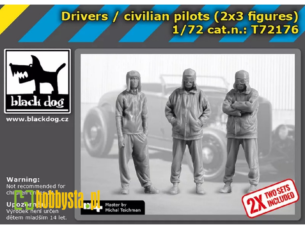 Drivers / Civilian Pilots (2 X 3 Figures) - zdjęcie 1 Drivers / Civilian Pilots (2 X 3 Figures) - zdjęcie 1