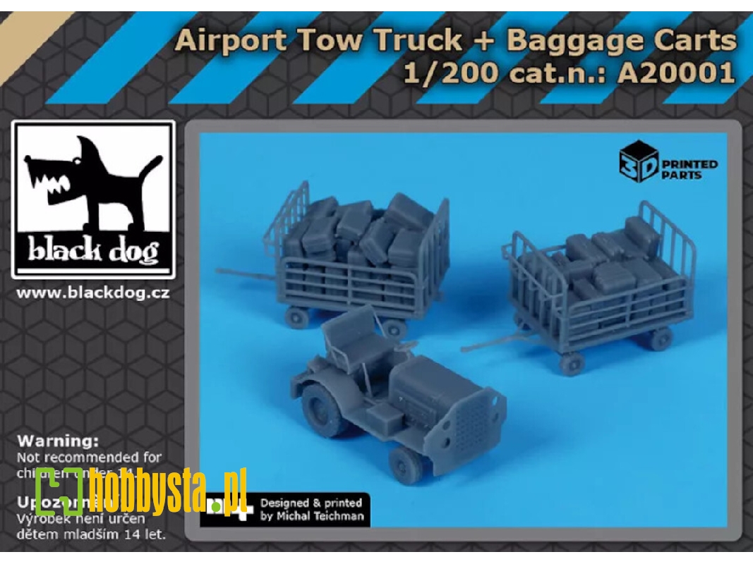 Airport Tow Truck + Baggage Carts - zdjęcie 1 Airport Tow Truck + Baggage Carts - zdjęcie 1