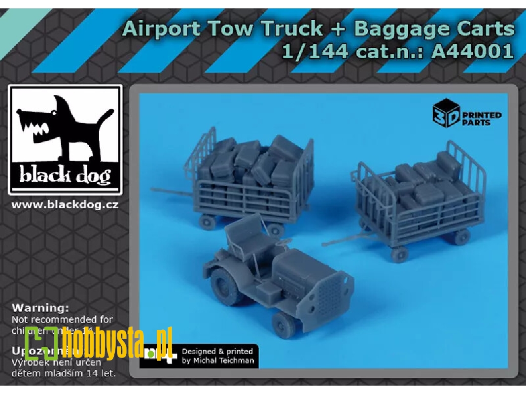 Airport Tow Truck + Baggage Carts - zdjęcie 1 Airport Tow Truck + Baggage Carts - zdjęcie 1
