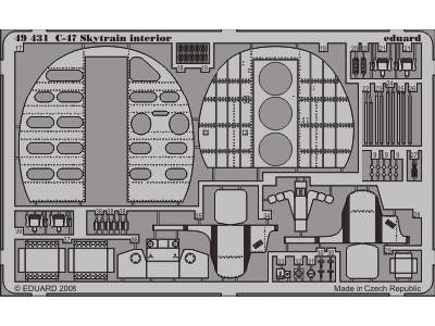  C-47 Skytrain interior S. A. 1/48 - Trumpeter - blaszki - zdjęcie 3