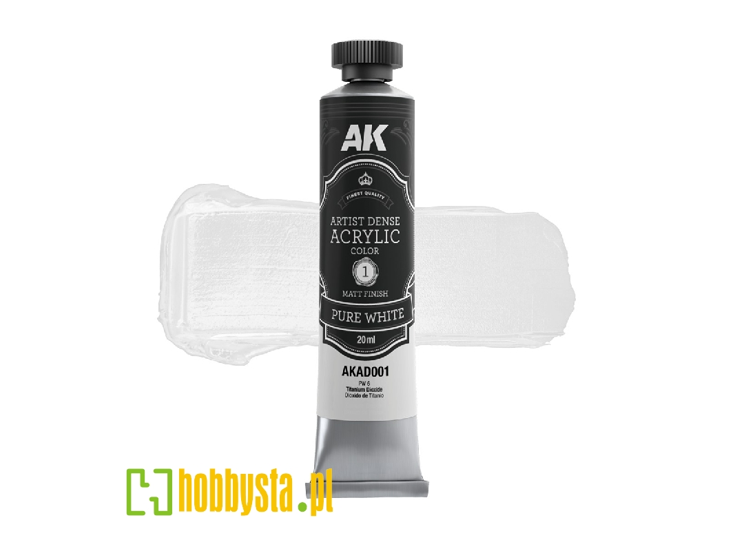 Ak Ad001 Pure White - Artistic Dense Acrylic - zdjęcie 1 Ak Ad001 Pure White - Artistic Dense Acrylic - zdjęcie 1