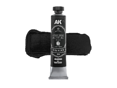 Ak Ad003 Pure Black - Artistic Dense Acrylic - zdjęcie 1