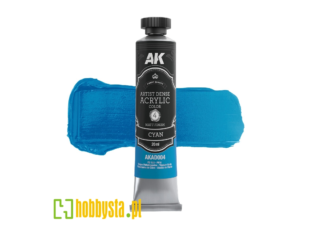 Ak Ad004 Cyan - Artistic Dense Acrylic - zdjęcie 1 Ak Ad004 Cyan - Artistic Dense Acrylic - zdjęcie 1