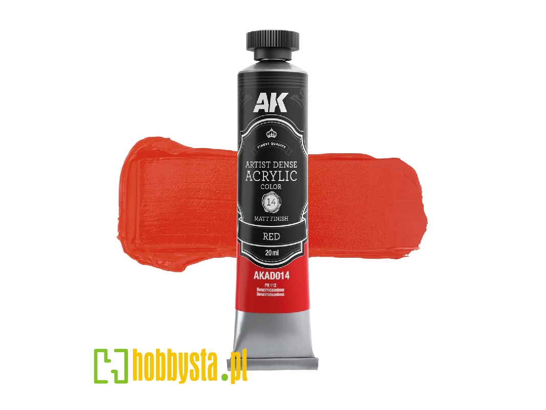 Ak Ad014 Red - Artistic Dense Acrylic - zdjęcie 1 Ak Ad014 Red - Artistic Dense Acrylic - zdjęcie 1