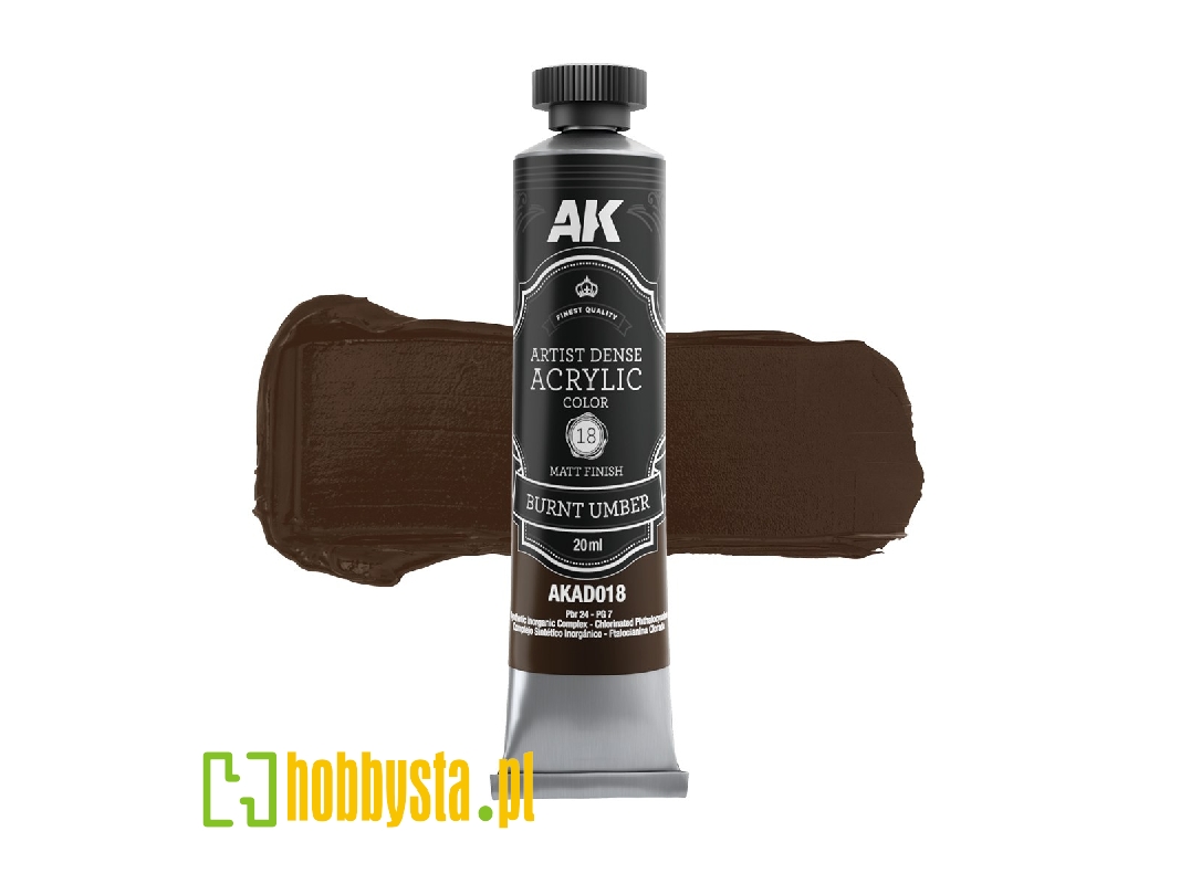 Ak Ad018 Burnt Umber - Artistic Dense Acrylic - zdjęcie 1 Ak Ad018 Burnt Umber - Artistic Dense Acrylic - zdjęcie 1