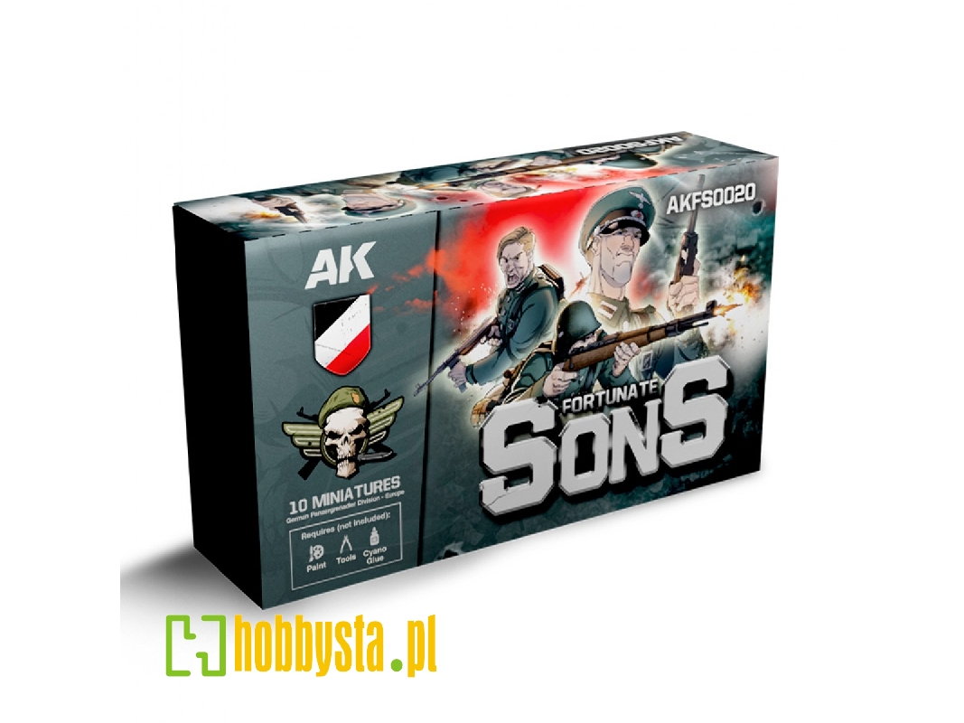 Fortunate Sons - Panzergrenadier Division (10 Miniatures) - zdjęcie 1 Fortunate Sons - Panzergrenadier Division (10 Miniatures) - zdjęcie 1
