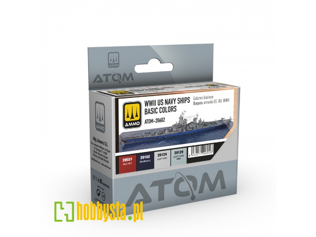 Atom-20602 Wwii Us Navy Ships Basic Colors Set - zdjęcie 1 Atom-20602 Wwii Us Navy Ships Basic Colors Set - zdjęcie 1