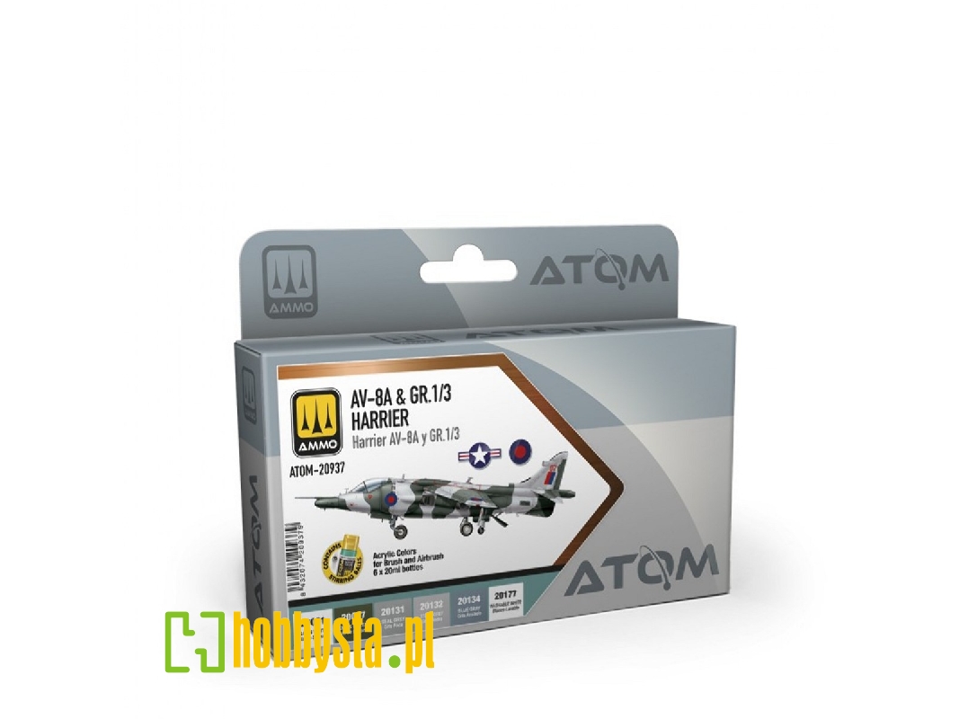 Atom-20937 Av-8a & Gr.1/3 Harrier Set - zdjęcie 1 Atom-20937 Av-8a & Gr.1/3 Harrier Set - zdjęcie 1
