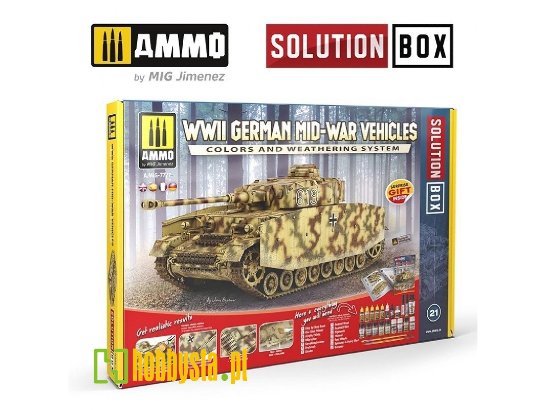 Solution Box 21 - Wwii German Mid-war Vehicles - Colors And Weathering System - zdjęcie 1 Solution Box 21 - Wwii German Mid-war Vehicles - Colors And Weathering System - zdjęcie 1