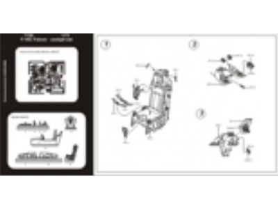 F-16C Fightning Falcon cockpit set - Hasegawa - zdjęcie 2