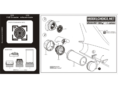 F-8 Crusader exhaust nozzle - Academy - zdjęcie 2