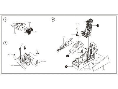 F-8E Crusader cockpit set - Academy - zdjęcie 3