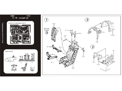 A-10A THUNDERBOLT II cockpit set - Italeri - zdjęcie 2