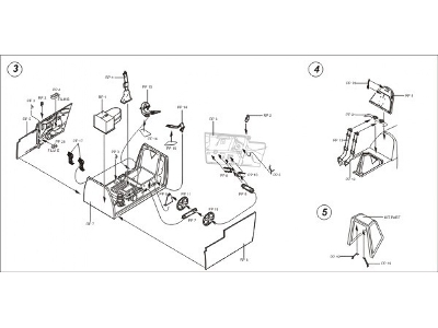 Bf 109F-2/F-4 cockpit set - New tool - Hasegawa - zdjęcie 3