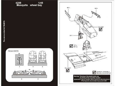 MOSQUITO FB Mk. VI/NF Mk. II wheel bay - Tamiya - zdjęcie 2