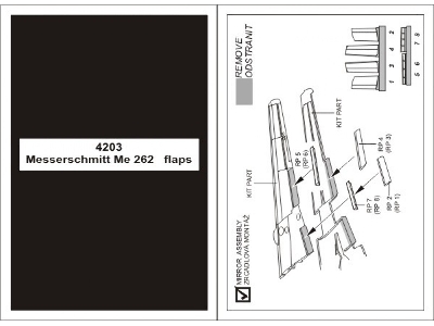 Me 262A Schwalbe flaps - Tamiya - zdjęcie 2