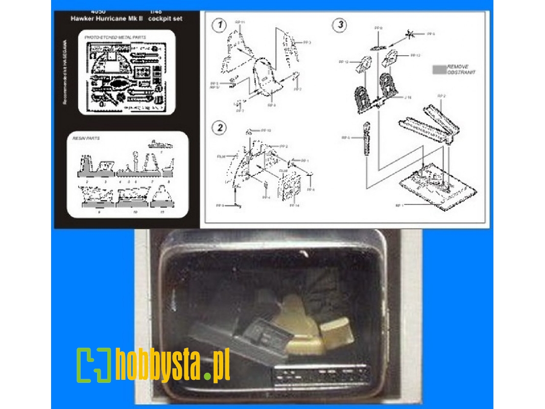 HURRICANE cockpit set - Hasegawa - zdjęcie 1 HURRICANE cockpit set - Hasegawa - zdjęcie 1