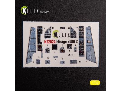 Mirage 2000c - Interior 3d Decals For Kitty Hawk/Zimi Models Kit - zdjęcie 4