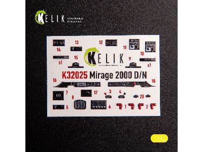 Mirage 2000d/N - Interior 3d Decals For Kitty Hawk/Zimi Models Kit - zdjęcie 7