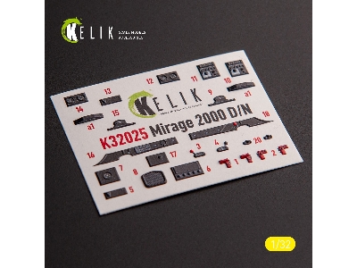 Mirage 2000d/N - Interior 3d Decals For Kitty Hawk/Zimi Models Kit - zdjęcie 10