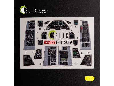 F-16i 'sufa' - Interior 3d Decals For Academy Kit - zdjęcie 6