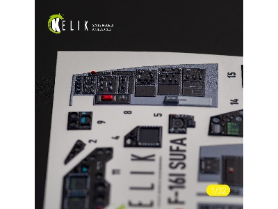 F-16i 'sufa' - Interior 3d Decals For Academy Kit - zdjęcie 11
