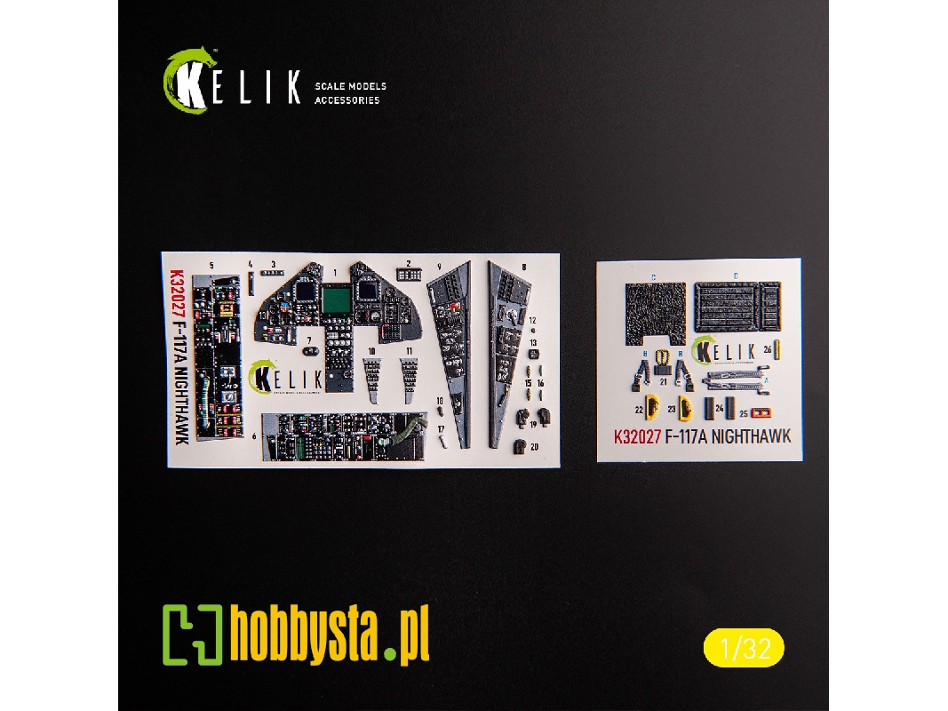 F-117a - Type 1 Interior 3d Decals For Trumpeter Kit - zdjęcie 1 F-117a - Type 1 Interior 3d Decals For Trumpeter Kit - zdjęcie 1